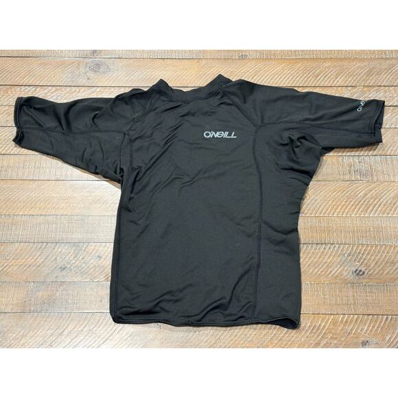 O'Neill Kid's Black Thermo Short Sleeve Crew Rash Vest - Size M - Picture 3 of 9